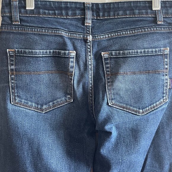 Patagonia Women's Dark Denim Flare Cut Jeans Organic Cotton Size 27 Outdoors - Picture 4 of 9